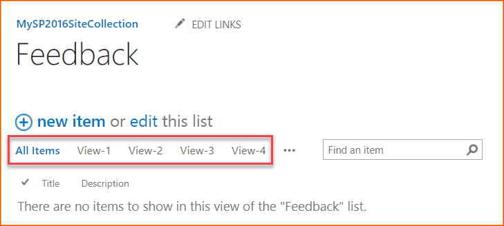 display more than 3 views in SharePoint 2016 list or library