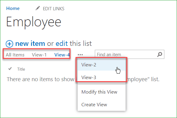 display more than 3 views in SharePoint list